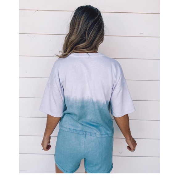 Ruthie Grace Blue/White Ombré Two Piece Lounge Set - Picture 3 of 7